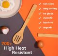 Wooden Spoons For Cooking 4 Piece Organic Bamboo Utensil Set With Holder Wood Kitchen Utensils Spatula Spoon For High Heat Stirring In Nonstick Pots & Pans Quality Gift & Everyday Use. 
