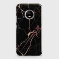 Motorola E4 Plus Cover - SkinLee HQ Hard Case - Black Rose Gold Marble - SKINLEE-130-1-195-126. 