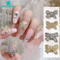 Green Home Bow Nail Charm Exquisite Shape Nail Accessories Sparkling Manicure Bow Charm. 