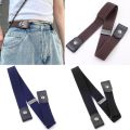 Belts Without Buckle Easy Belt Buckle-free Elastic Invisible Belt Jeans Women Men Stretch Lazy Canvas Casual Simple Elastic Belt. 