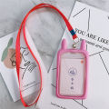 Name Badge Holder With Lanyard Children Card Sets Neck Pouch Cartoon Silica Gel Card Holder ID Card Holder. 