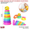 Rainbow Stacking Stack Up Colorful 9 Pcs Ring Tower For Early Learning Central Educational Toy Multicolor. 