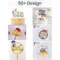 Acrylic Cake Topper Cupcake Topper For Happy Birthday CARZ UNICORN CAPTAIN AMERICA hello KITTY MINIONS MICKEY MINNIE ELSA FROZEN BATMAN SPIDERMAN SUPERMAN BABY BOSS BABYSHARK PAW PATROL Party Decoration Cupcake Topper Birthday Decoration. 