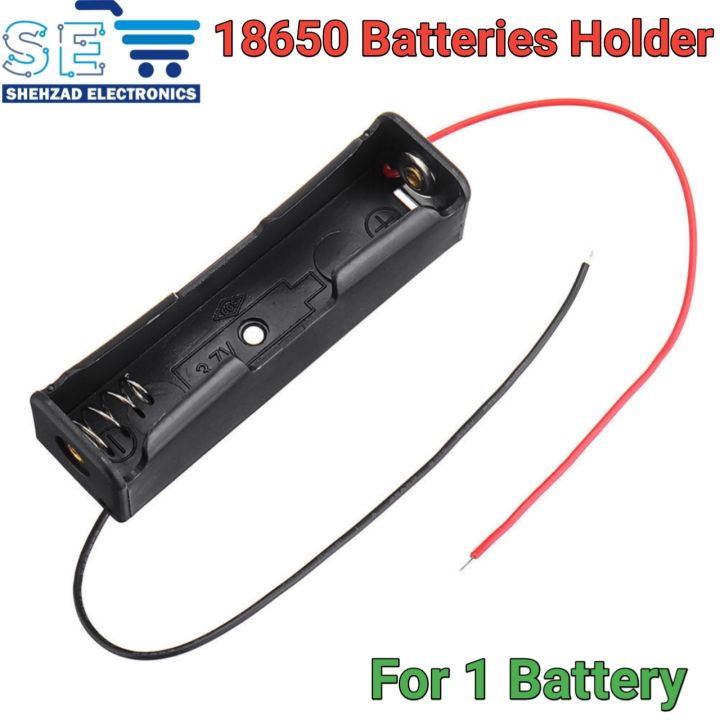 1 Cell 18650 Lithium ion Battery Case Holder Container With Wires