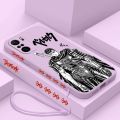 Anime Cool Berserk Guts Phone Case For Xiaomi Redmi Note 12 12Pro 11 11S 11T 10S 10 9S 9T Pro Plus 5G Liquid Left Rope. 