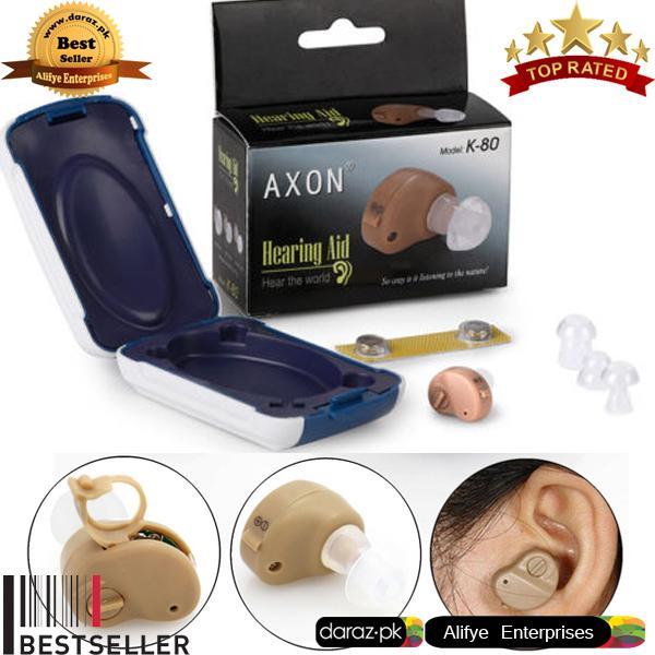 Mini AXON K-80 Hearing Aid in the ear (ITE) Personal Sound Amplifier In Ear Volume Adjustable Hearing Aids Hear Clear for the Elderly