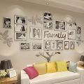 New Big Family Tree Photo Frame 3D Wooden wall Decor 3mm Thickness Wooden Wall Art - Removable Family Photo Frame Tree Wall Art Picture Home Décor - Big Family Tree with 13 Frames. 