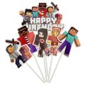  Minecraft Cake Toppers Set - Cake Topper - Multicolor - Unisex - Pack Of 6. 
