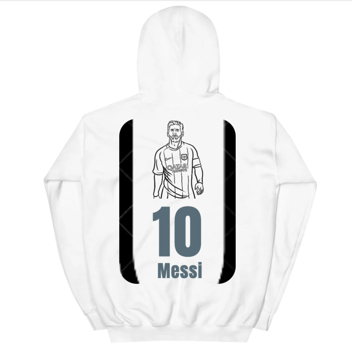Lionel Messi Customized Hoodie - Hoodies For Winter - Casual Wear Sports Hoodies - Customizable Back - Write Your Name On Back