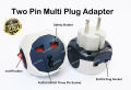 Universal Multi Plug Adapter Travel Adapter, Two pin socket Button, 3 Pin US, UK converter to EU Plug Conversion Adapter Highly Durable Multi Socket. 