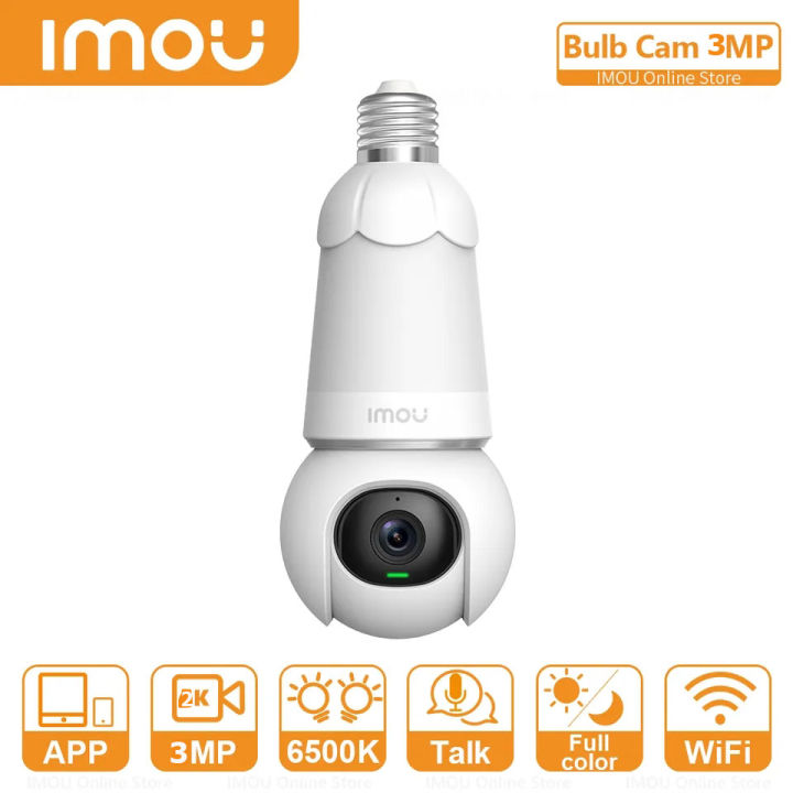 IMOU WiFi Surveillance Bulb 3MP 2K Camera Bulb & Camera   Image Pan & Tilt Powered by IMOU SENSE