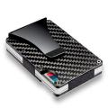 MA Men Card Holder Slim Carbon Fiber Credit Metal Wallet Money Clip. 
