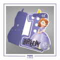 First Birthday Invitation Card - (Theme-Sofia The First) (Pack of 20). 