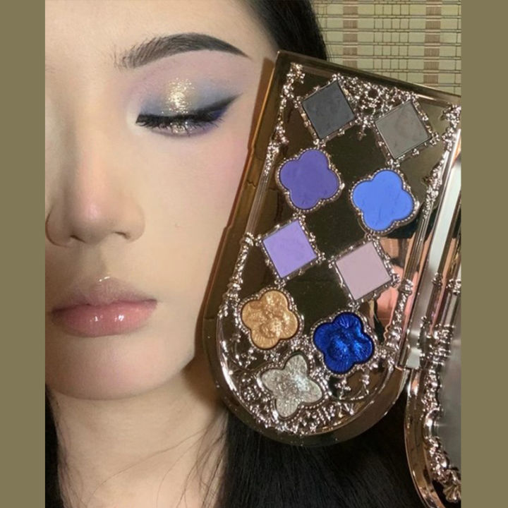 Flower Knows Little Angel 9 Color Eyeshadow Pearl Shimmer Eye Shadow Palette Glitter Lasting Eyeshadow Makeup Women Cosmetics