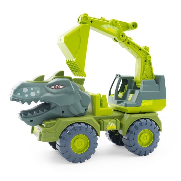 Big Dinosaur Car Truck Telur Dinosaur Excavator Set Jurassic Toys ...