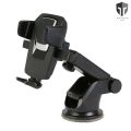 Car Mobile Phone Holder for Dashboard Windshield Desktop - Telescopic One Touch Long Neck Arm Adjustable Quick Stand Technology 360 Degree Rotation Clamp Ultimate Reusable Suction Cup Mount. 