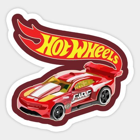 Hotwheels Sticker - 3 inch x 3 inch Sticker - Car Sticker - Sticker for Mobile - Sticker For Laptop