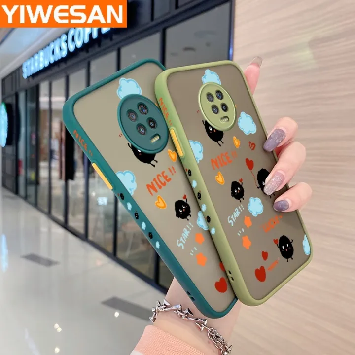 YIWESAN%20For%20Infinix%20Note%207%20Infinix%20X690%20Case%20Cartoon%20Cute%20Small%20Briquette%20Pattern%20Thin%20Shockproof%20Frosted%20Transparent%20Hard%20Cases%20Silicone%20Back%20Cover%20-%20Image%202