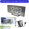 DT-6507 LED Mirror Large Screen Clock 3D Smart Electronic Alarm Clock Temperature Time Display Table Clock Bedroom Home Decoration,White by Electrica. 
