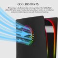 Faceplate for PS5 with Cooling Vent Face Plate Console Cover for Disc Edition DOBEWINGDELOU Replacement Side Plate Shell Accessories Hard Shockproof Anti-Scratch Dustproof ABS Case Black. 