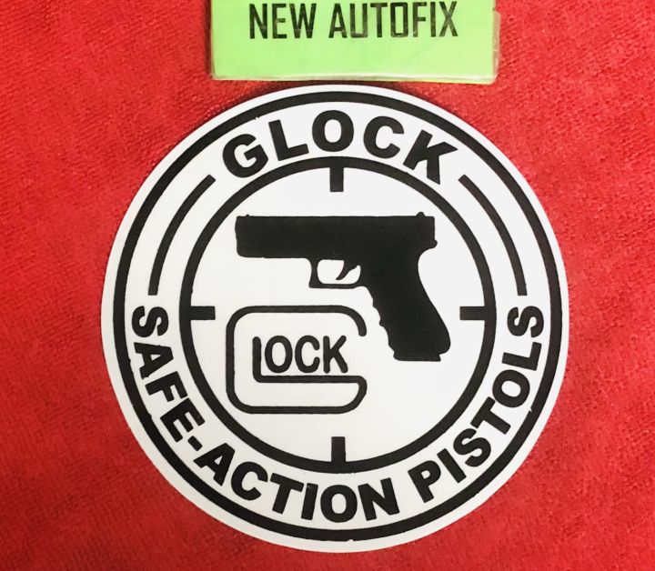 Car Styling Rear Waterproof Round G Lock Sticker Black 01 PC