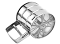 Stainless Steel Flour Sieve Cup Baking Shaker Sieve Cup Mesh Crank Flour Sifter with Measuring Scale Mark for Flour Icing Sugar. 