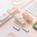 2024 Ins Cute Peach Mini Stapler with 400pcs 24/6 Staples Kawaii Bookbinding Machine Portable Paper File Documents Binder Office Myhappinessisyou. 