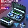 BEN NEVIS F9 TWS Bluetooth Earphones HIFI Wireless Earbuds LED Power Display Wireless Bluetooth Headset Bluetooth Headphones with Charging Box. 