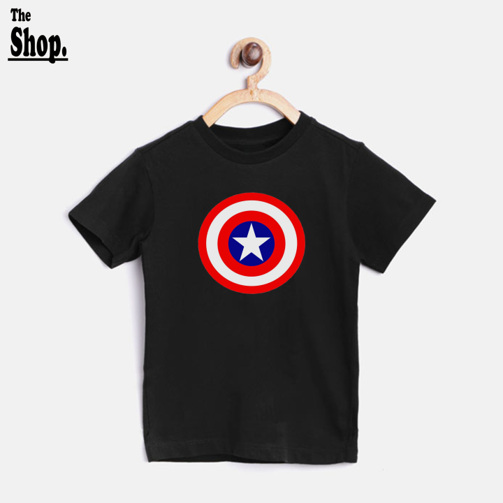 The Shop - Super Hero Kids TShirt, Captain America T-Shirt For Boys & Girls Kids, 1 Year To 14 Years - SH1-MCA
