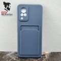 RAMEEZ MUNIR GONDAL for Vivo V21 Soft Silicone Back Cover With Card Holder And Camera Protection High-Quality Phone Case. 