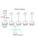 5piece Bioplast Soft Flexible Nose Lip Labret Stud Eyebrow Ring Belly Ring Helix Daith Rook Body Piercing Jewelry. 
