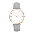 Chronos 1898 Men Women Simple Quartz Watch Case Unisex Couple Leather Watches Large Analog Face Brown Black Montre Femme. 
