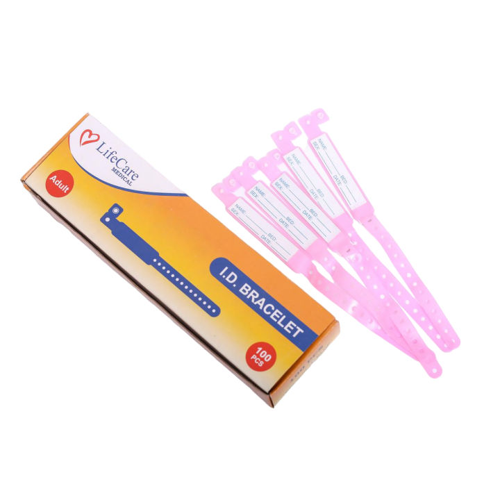 Pack Of 100 : Life Care Hospital Bracelets And Patient ID Barcode Wrist Bands