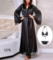 Pack of 03 - Nighty Beautiful Bridal Black / Hoot Saxy Silk Long Gown / Bridal Night Suit / Nightwear / Sleepwear / Night Dress. 