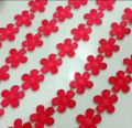 FASHION! (2 GAZ) TOP QUALITY MILKY FLOWERS DESIGNER LACE FOR WOMEN CLOTHES/Size 1.5 inch width. 