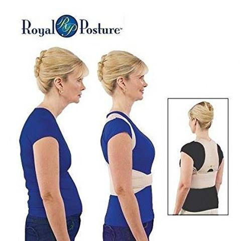 Cream Cotton & Polyester Royal Posture Support Belt