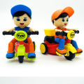 Mini Cartoon Inertia Tricycle Delivery Boy Model Toy Car Slide Swing Bicycle Children Birthday Gifts Funny Game Kids. 