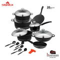 Sonex italiaGift pack (with steel lid)Cookware Set | 20 PIECES | Die Cast Cookware Set. 