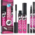 YANQINA 36H Mascara and Eyeliner Set 2 in 1 for Women 4D Fiber Waterproof Mascara and Eyeliner, No Smudge Eye Makeup set. 