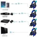 Green Cat Redcolourful Over Ear Gaming Headset with Mic and LED Light for Laptop Cellphone PS4. 