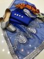Decent Collection Net Gotta  Work Dupatta Along Qataan Silk Shirt & Trouser 3 Piece Dress  With Free Shoes. 