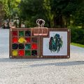 Portable Watercolor Palette, 15 Color Sketchbook Palette, Wooden Palette Box, Travel Paint Palette (Without Colors). 