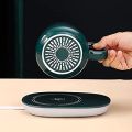 Multipurpose 350 ML 55℃ Intelligent Constant Thermostatic USB charging Ceramic Coffee Mug Warmer, USB coaster Warmer Pad Electric Beverage Warmer with Auto Shut Off and Heating Function Electric Beverage Warmer Plate 220V 15W. 