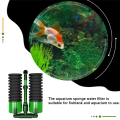 Double Water Filter Aquarium Fishtank Sponge Water Filter Air Pump Fish Tank Cleaning Filter Aquarium Accessory 1 PCS L. 