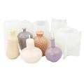 3D Plaster Decorative Epoxy Ornaments Resin Mold Desktop Molding Office Home Silicone Art Vase Resin Mold Candle Molds. 