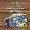 Customized Photo Prints 5x7" Paper Size Pack of 5/10/15/20/25/50/100 HD Quality Prints On Photo Machine Paper Zee Art. 