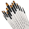 Artist Filbert Brushes Set For Painting, Pack of 12. 