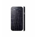 Samsung Galaxy S3 Black Crocodile Leather Texture Skin - Back & Sides. 