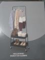 Clothing Rack with Wheels, Clothes Organizer with 2 Tier Baskets Rolling Clothes Rack Garment Rack for Living Room Bedroom Entryway. 