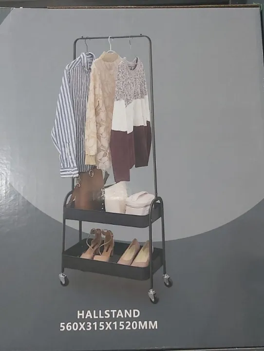 Clothing%20Rack%20with%20Wheels,%20Clothes%20Organizer%20with%202%20Tier%20Baskets%20Rolling%20Clothes%20Rack%20Garment%20Rack%20for%20Living%20Room%20Bedroom%20Entryway%20-%20Image%204